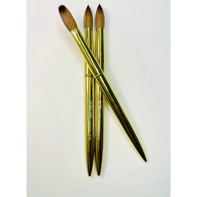 Acrylic Gold Brush #16 – 1PC | Kolinsky Acrylic Brush