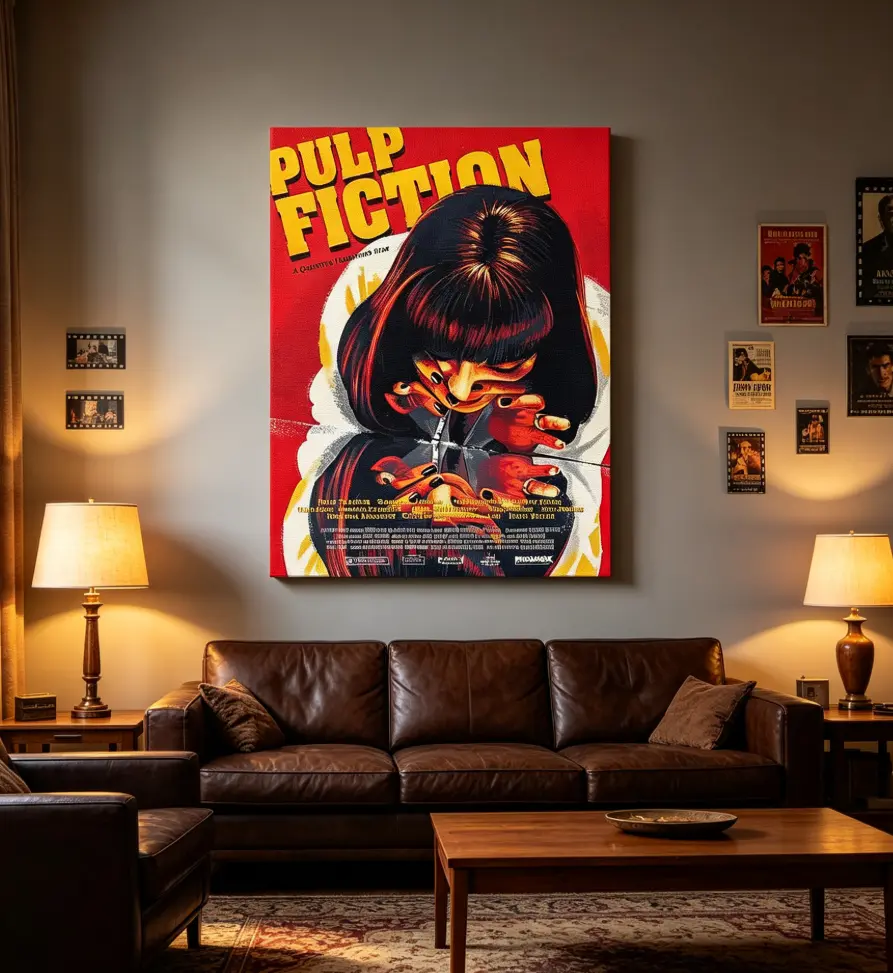 Pulp Fiction Movie Poster Print, Home Decor Wall Art for Room Decoration, Artistic
