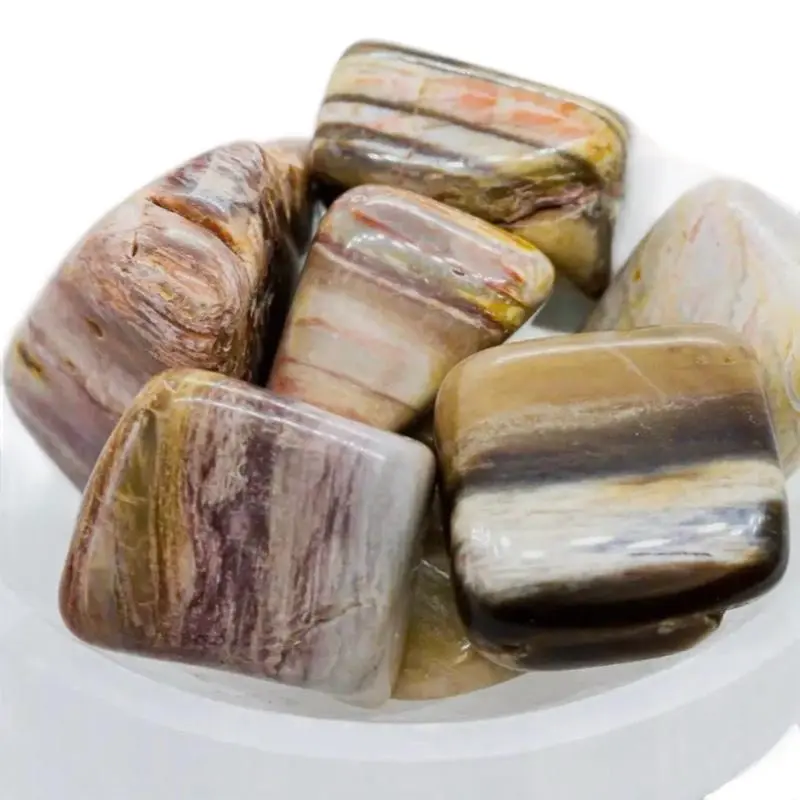 Petrified Wood 2 Pieces Trendy Teen Natural Crystal Spiritual Healing Copper lapis Elastic Bracelet Lazuli Gemstone Tiger Stone Tiger's Eye Hand-Selected Bundles Triple Protection