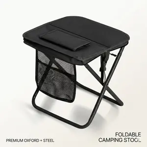 Pocket-Size Folding Stool Ultralight Camping Chair, Mini Portable Collapsible Seat for Fishing and Outdoor Activities, Compact Backpacking Stool Fits in Pocket, Lightweight Travel Bench for Adults