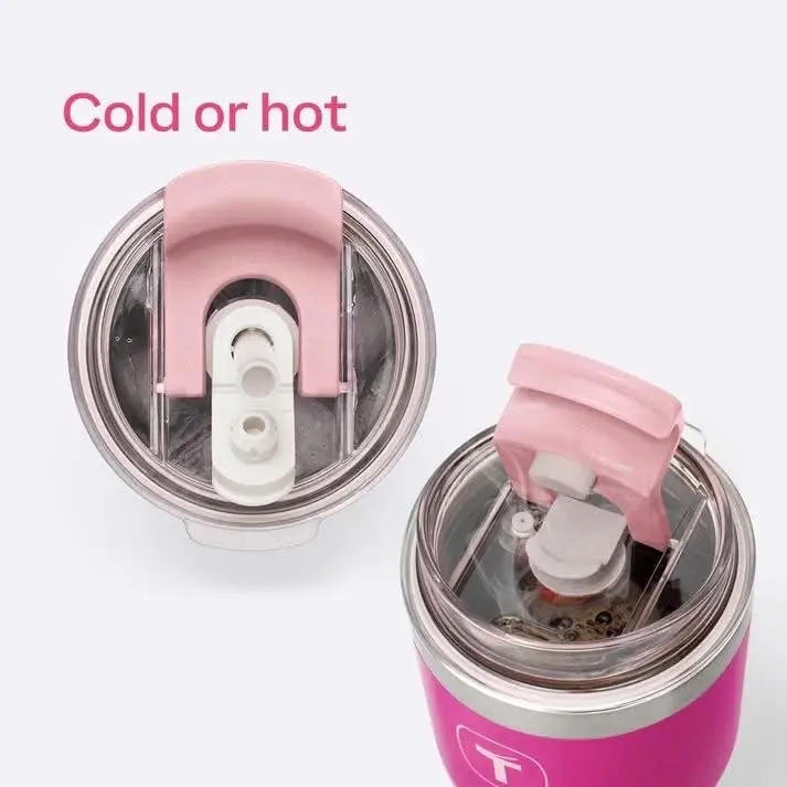 Tupperware Big T Tumbler - 21 oz - Leakproof thermal Cup with Flip-Top Locking Lid and Straw Options - Bottle - Portable Drinkware