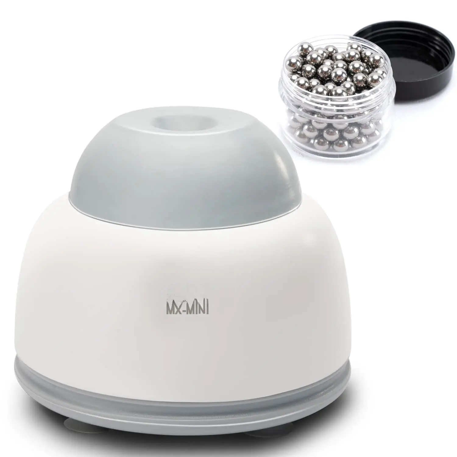 Mini Vortex Mixer with Touch Function, Lab Mixing,  Polish,Eyelash Adhesives and  Paints Mixing, Lab Vortexer for Tubes,Include 120 count Stainless Steel Mixing Balls