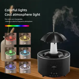 Portable Umbrella Design Aroma Diffuser, 7-color LED Aromatherapy Diffuser, Essential Oil Humidifier with Remote Control, Quiet Operation Humidifier