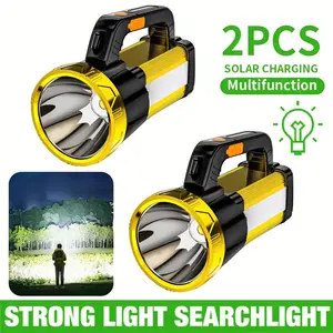 Super Bright LED Premium Flashlight, Portable Flashlight | High Lumen, Zoom, Outdoor Adjustable Brightness, Emergency Rechargeable, 2400mAh Tactical Flashlight, Long-Lasting
