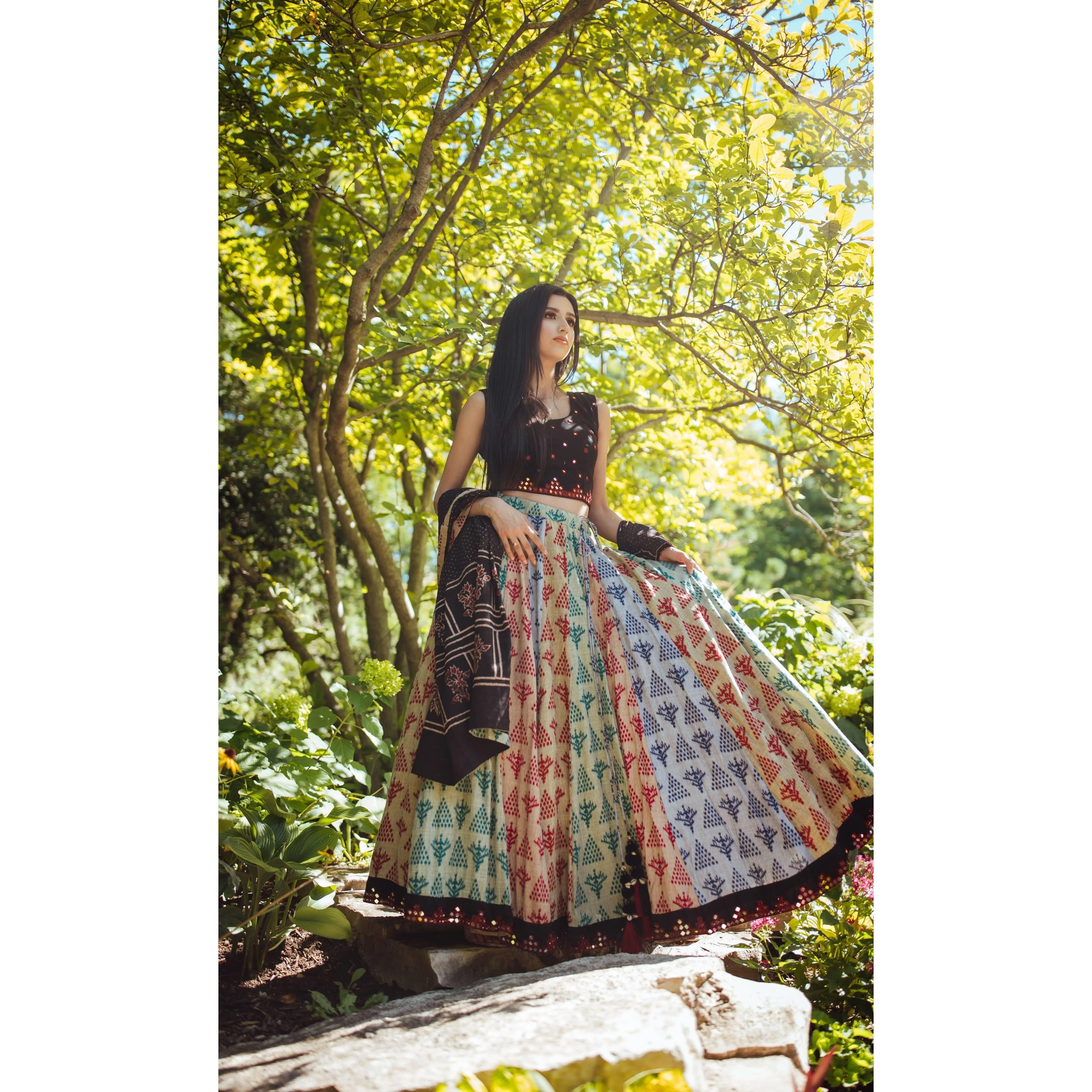 Full Flare Mirror work Chaniya Choli Set