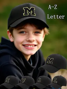 1PC Fashionable Unisex Letter Print Baseball Cap, Casual Daily Wear Hat, Perfect Gift Option for Teens Ages 8-16, All Season Outdoor Sports Sun Protection, Letter Printed Hat