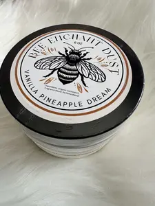 Bee Enchant’s Vanilla Pineapple Dream Custom Body Dusting Perfume Powder- Scented - Finely Milled powder Talc-Free Fragrance Vanilla Daily- Natural Shower Powder