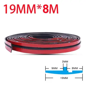 T Shape Car Rubber Seal Strip 19mm Auto Weather Stripping for Windshield, Sunroof & Window| Noise Insulation & Waterproof(FS)