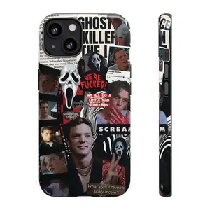 Billy L00mis Ghostface Horror Phone Case Two-In-One Drop-Resistant Mobile Phone Case for iPhone17 16 15 14 Pro Max Pro Plus and Samsung S25 24 23