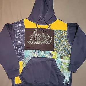 Women's Hoodie - Aero Upcycle Granola - OOAK Patchwork Sustainable - Small - Sweaters, Tops
