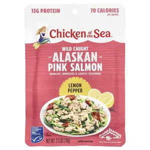 Chicken of the Sea Wild Caught Alaskan Pink Salmon, Lemon Pepper, 2.5 oz (70 g)