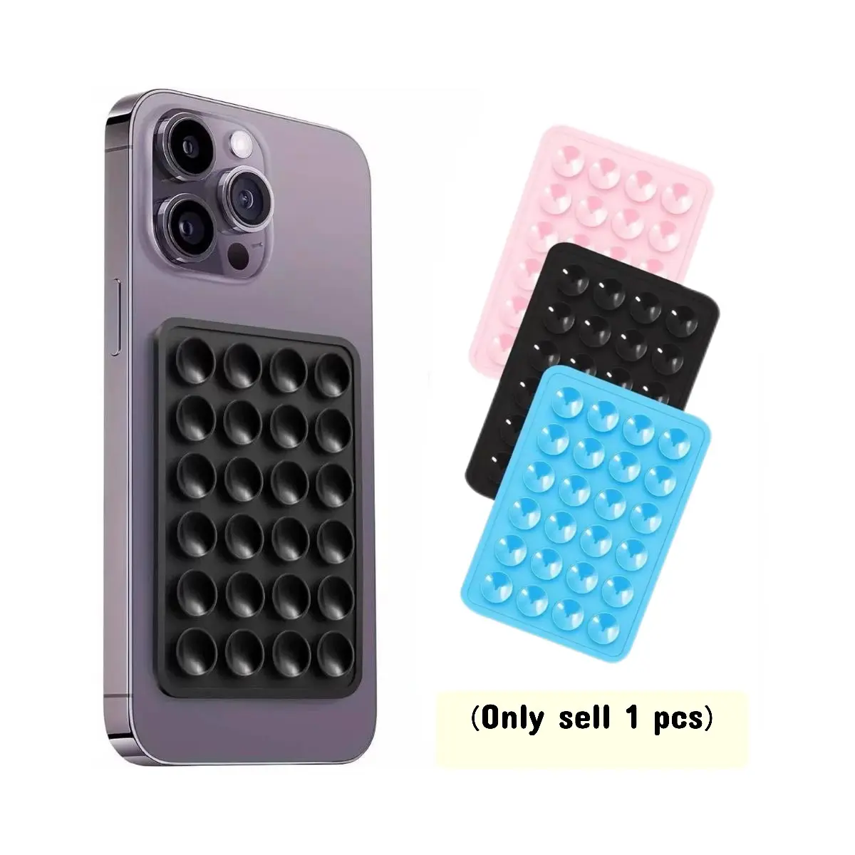 Adjustable Silicone Suction Cup Phone Holder Stand, Smartphone Stand, Vacuum Suction Stable Phone Holders, Non-Slip Dual-Sided Mount for Selfies & Videos, Portable Washable Mobile Accessory, Secure Phone Holder
