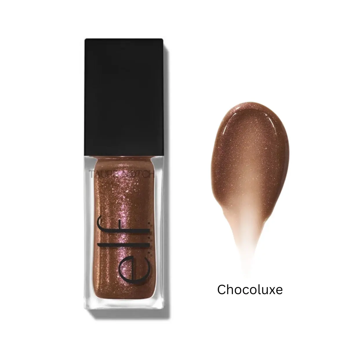 e.l.f. Glow Reviver Lip Oil, Glimmer Finish - CHOCOLUXE Shade, 0.25 oz