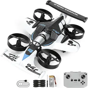 Remote-controlled car and plane combo, 360-degree drift tires, land and air capable, one-touch lift, impact-resistant materials, three adjustable speeds, perfect gift for boys and girls, top choice for Christmas presents child