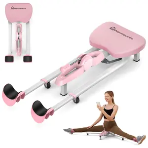 WARMOUNTS Leg Spagate, Leg Split Machine for Flexibility - Adjustable 0-190° Leg Extender for Ballet, Yoga & Dance - Max. 150 kg Load Capacity, No Installation Required (Pink)