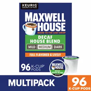 Maxwell House House Blend Decaf Coffee K-Cup Pods, Decaffeinated, 96 ct Box 4 boxes of 24ct