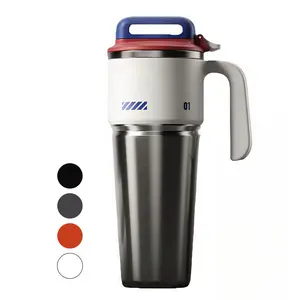 Stainless Steel Large-Capacity Insulated Tumbler with Quick-Open Lid for Car Use