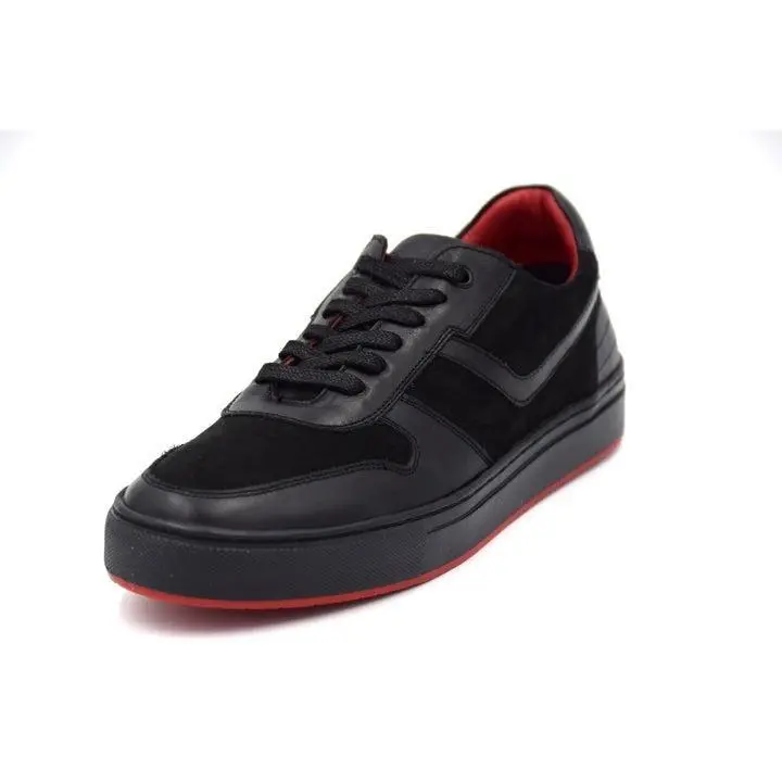 Nekta Footwear Hugo Leather Men's Sneakers - Suede & Leather Upper, Soft Comfortable Design, Classic Style, Five Color Options
