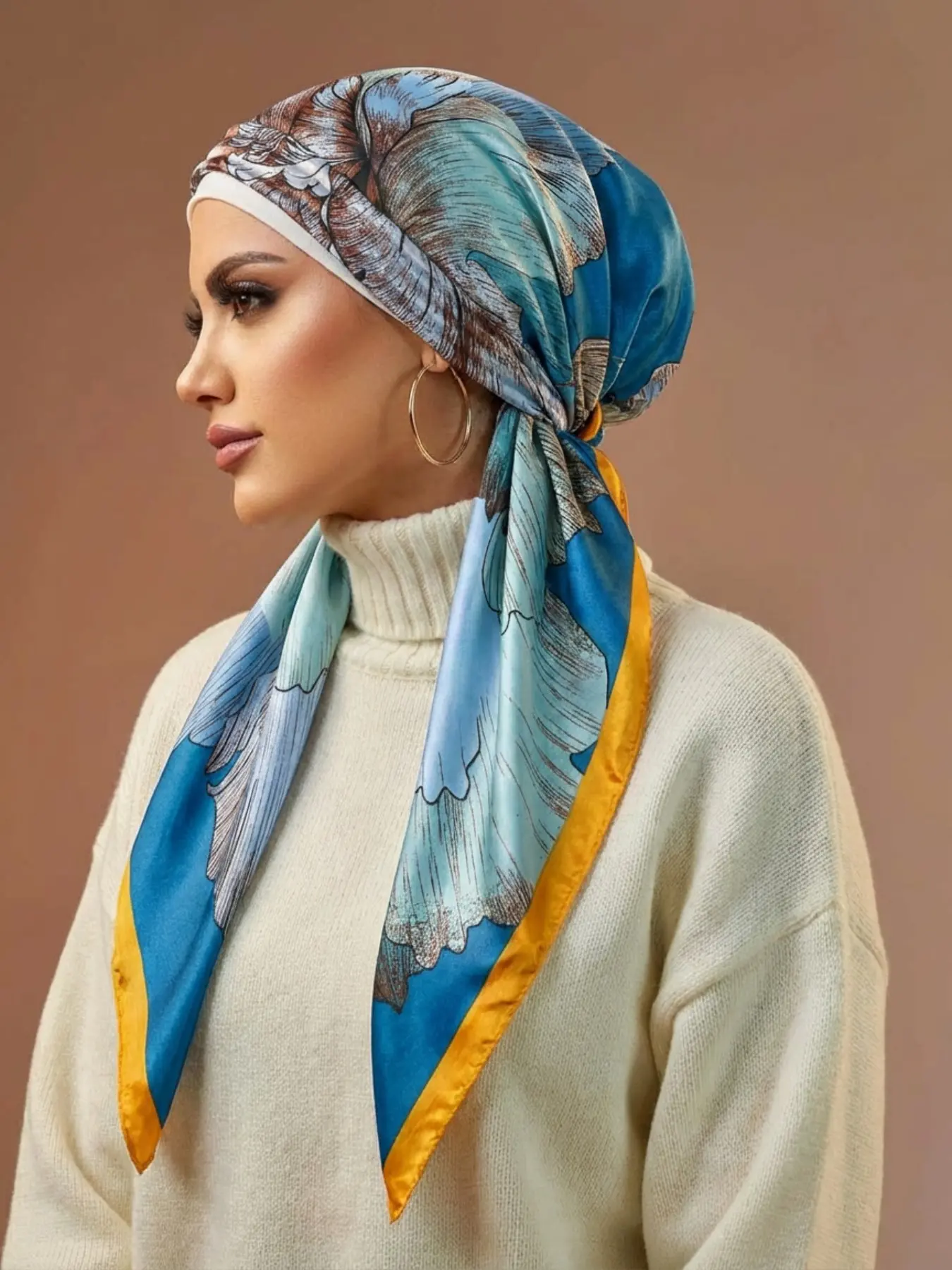 1/3pc Lazy Hijab Headscarf for Women, Geometric Pattern, Ramadan Fashion, Muslim Cap, Soft Sleep Hat, All Seasons, Evening Occasion