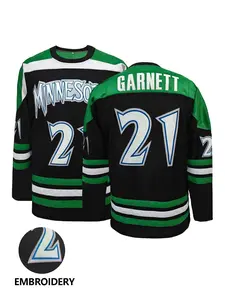 Men's Minnesota #21 Hockey Jersey, Embroidered Black Green Stripe Athletic Shirt, Classic Throwback Style for Game Day and Fan Wear