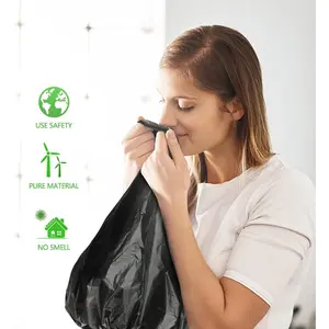 0.5 Gallon Mini Strong Trash Bags Garbage Bags, Tiny Bathroom Trash Can Liners by Teivio, Small Plastic Bags for Desktop Trash Bin/Dog/Poop Car, Fit 2 Liters or Less Can (100 Counts, Black) Teivio