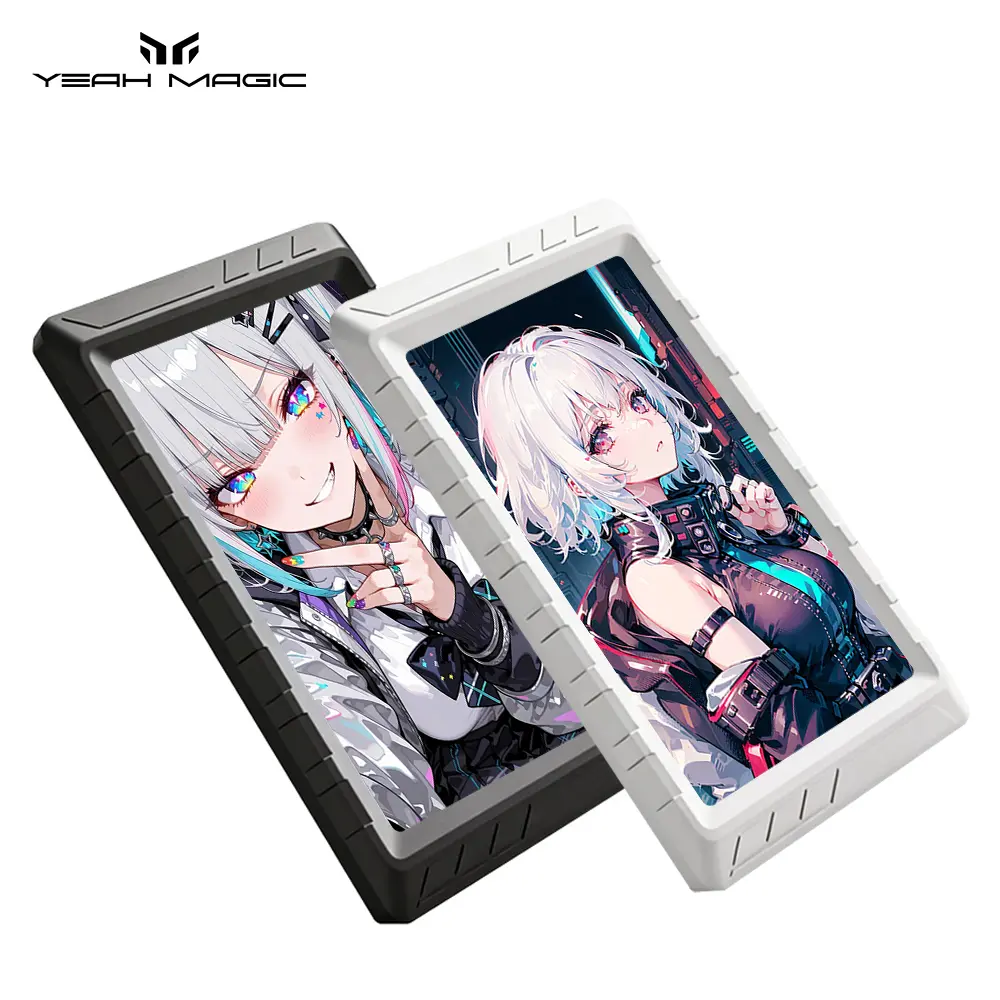 YEAH MAGIC-Comet 4.95 Inch Mini Screen,IPS Screen,Adjustable Mounting for any PC Setup, CPU Hardware Temperature Monitor Type-C Sub Screen,Mini Monitor,Secondary Screen of PC
