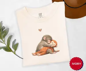 Punch Baby Monkey Shirt, Viral Twitter Monkey Trend Tee, Funny Cute Monkey Graphic Shirt