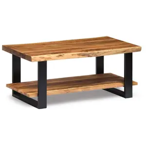 Alaterre Furniture Alpine Natural Live Edge Woo d Coffee Table