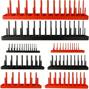 8PCS Heavy-Duty Socket Organizer 226-Capacity SAE & Metric Trays for 1/4" 3/8" 1/2" Drive Fits Shallow & Deep Sockets Premium Garage Tool Storage Holder for Tool Drawers