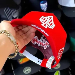 Trendy Embroidered Snapback Hat - Bold Streetwear Baseball Cap for Men & Women Cotton Material Adjustable Fit Sports & Casual Wear