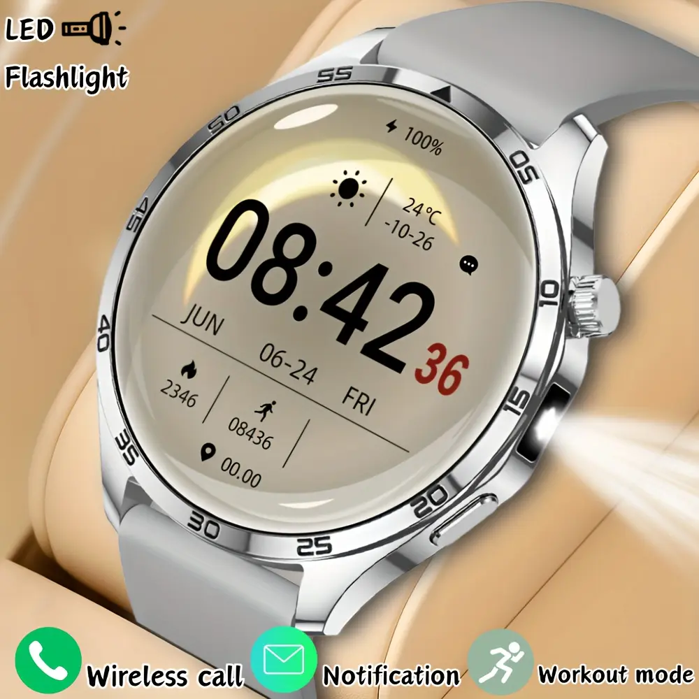 Smartwatch for Men & Women, Multifunctional Smartwatches, Wireless Call/sms/multiple Sports Modes, Fitness Tracker, Compatible with iPhone & Android, USB Charging