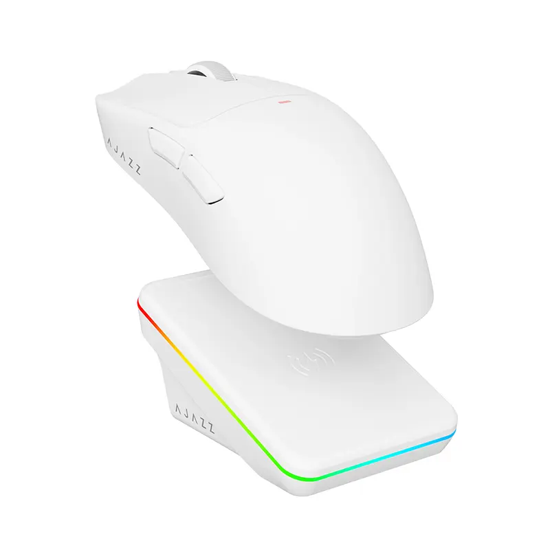 AJAZZ AJ200P NL All-in-1 AI Gaming Mouse - Desktop PC Accessories Gaming, Gaming Accessory, Built-in AI Functions, Magnetic Wireless Charging Dock, 93-Language Real-Time Translation, NearLink 3-Mode 2.4GHz Wireless Connection, Gamer Stuff
