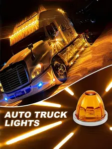 2pcs Truck Lights Watermelon light 12-24v Flashing Strobe Light and Constant Light Side Lights Tail Lights for Trucks Vehicles Semi-trailers Boat Trailers