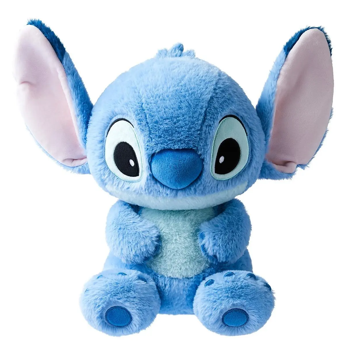 Disney Official Basic Style Sitting Stitch Plush Doll - Soft Fluffy Anime Manga Stuffed Toy, Kawaii Cartoon Ornament, Perfect Birthday Gift for Kids, Anime Manga Stuffed Toys, Kawaii Stuffed Animal