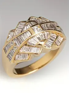 1 PC Glamorous Cubic Zirconia Elegant Engagement Ring For Women For Wedding Engagement Anniversary Party Jewelry Valentine's Day Gift