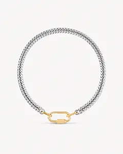 Two-Tone Cuban Chain Necklace