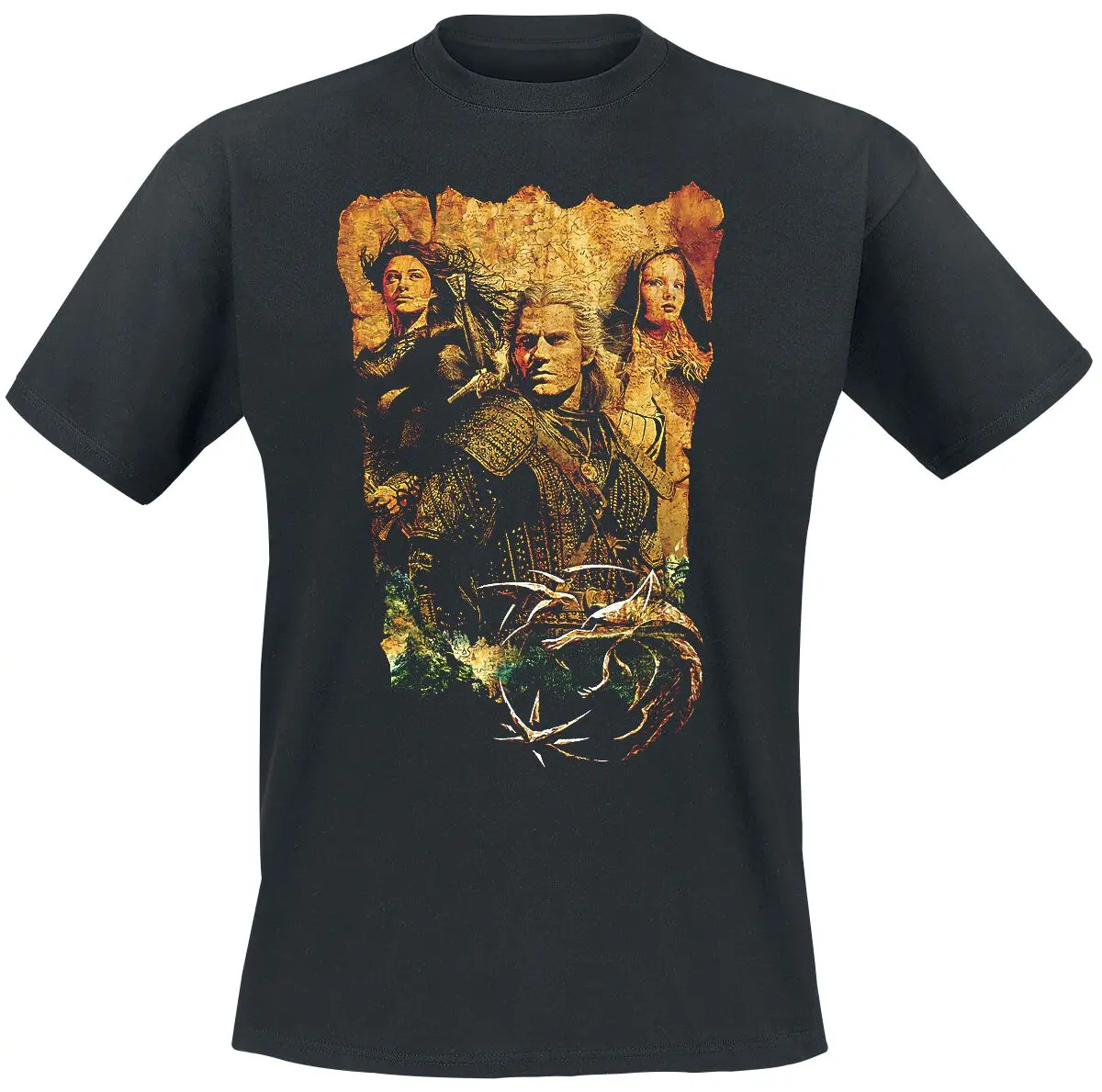 Men's The Witcher Netflix Graphic Tee T-Shirt Black, Shortsleeve, Graphic T Shirts