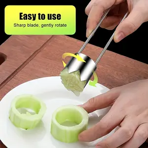 1pcsStainless steel core extractor, red bell pepper core extractor, vegetable and fruit seed cutter, convenient kitchen tool for quick removal, suitable for 4 seasons