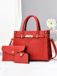 New Fashion Three-Piece Set Retro Crossbody Handbag, Multi-Functional Large Capacity Bag, Stylish Design, Casual Layered Shoulder Bag