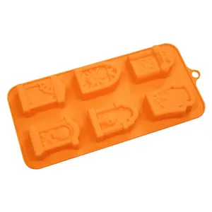 Halloween Tombstone Silicone Chocolate Mold 6 cavity