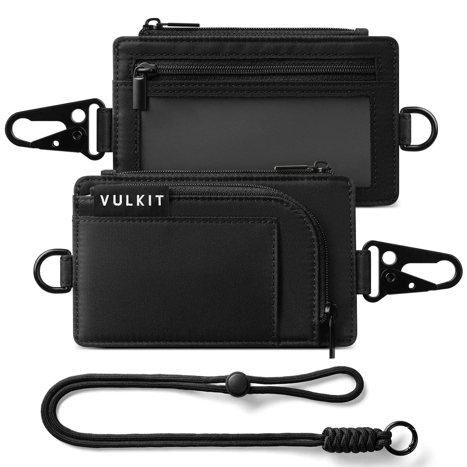 VULKIT Lightweight Multi-Function Keychain Wallet, Basic Water-Resistant and Anti-Theft Card Holder with RFID Blocking