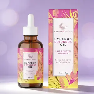 Caramela Beauty Natural Cyperus Rotundus Oil 60ml – Gentle Permanent Hair Inhibitor & Calming Skin Care Serum