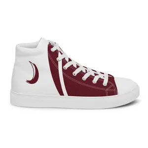J-MOON Classic Men’s High Top Canvas - Maroon / White