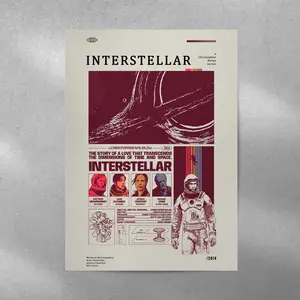Interstellar Movie Poster, Interstellar Wall Decor, Interstellar Poster Print, Interstellar High Quality Poster, Vintage Retro Art Print