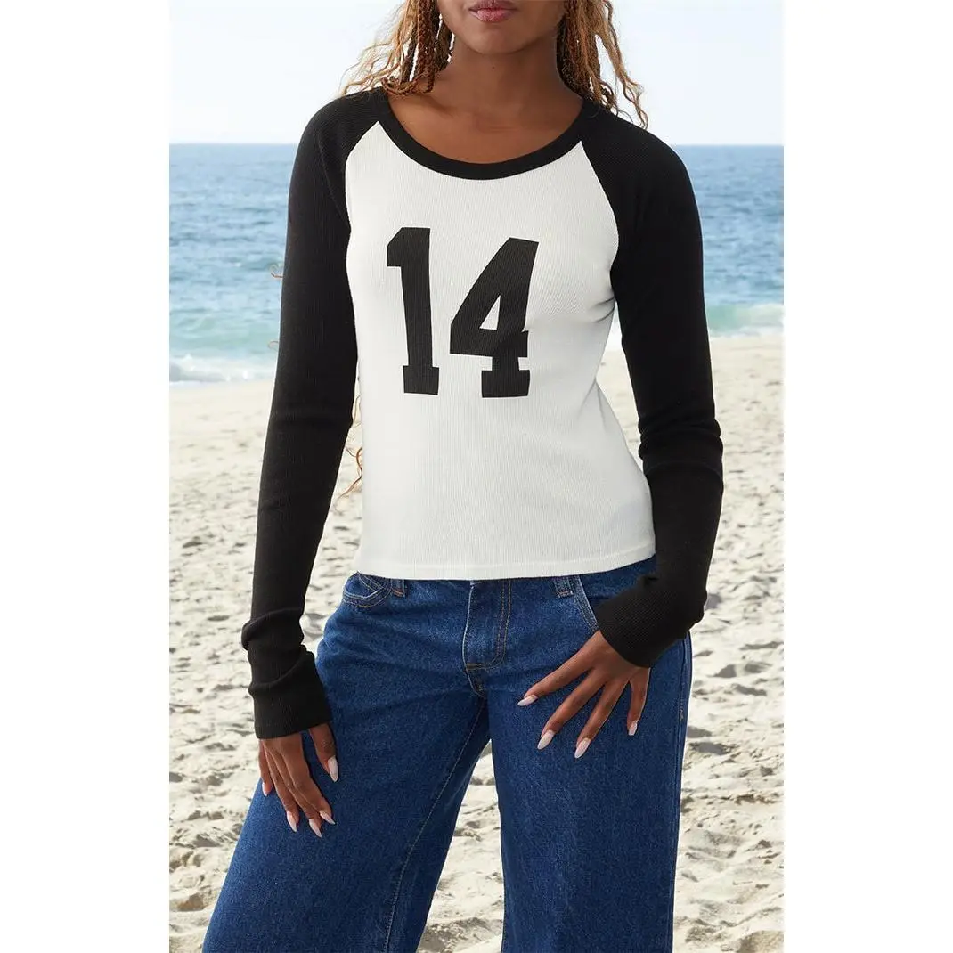 John Galt Women's Bella 14 Raglan Long Sleeve T-Shirt - Multicolor