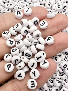 Customizable Letter Bead Set for Jewelry Making 100/200/500 Pieces, DIY Mix Beads, DIY Beading Accessories, Perfect Artisan Craft Materials for Name Bracelets & Necklaces, Ideal for Women