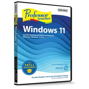 Individual Software  Professor Teaches Windows 11 with Skill Assessment PC DVD