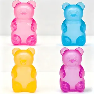 Gummy Bear Sensory Fidget Toys, Jelly Filled Squeeze Squishies, Soft Stress Toy, Anxiety Toy, Calming Sensory Toys for Kids Adults, Birthday Gift, Party Favor Bag Filler