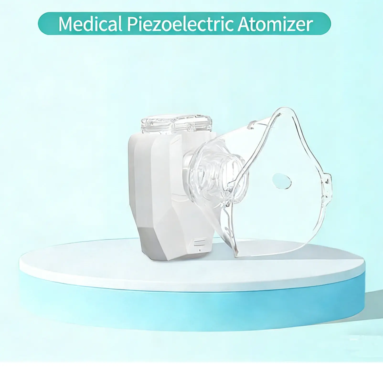 1PCS USB Portable Rechargeable Mesh Nebulizer with Adult & Child Masks and Mouthpiece, Compact USB Nebulizer for Home and Travel