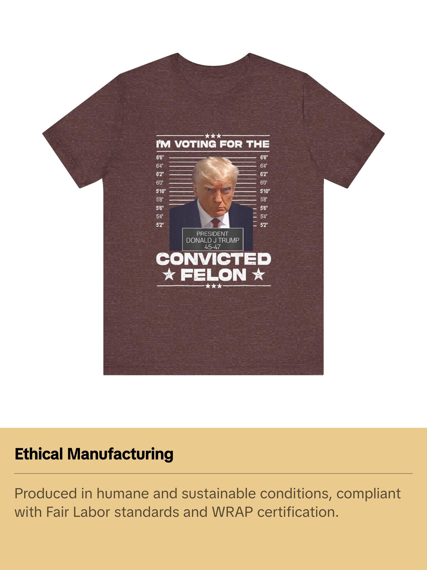 Trump - I'm Voting for the Convicted Felon - Trump24 - Unisex Jersey Short Sleeve Tee